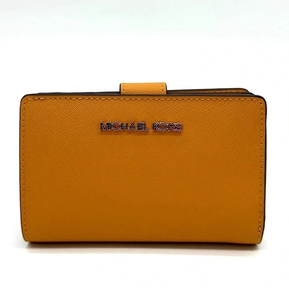 Michael Kors Medium Bifold Zip Chain Wallet Cider - Picture 2 of 8